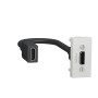 Розетка HDMI, 1 модуль білий