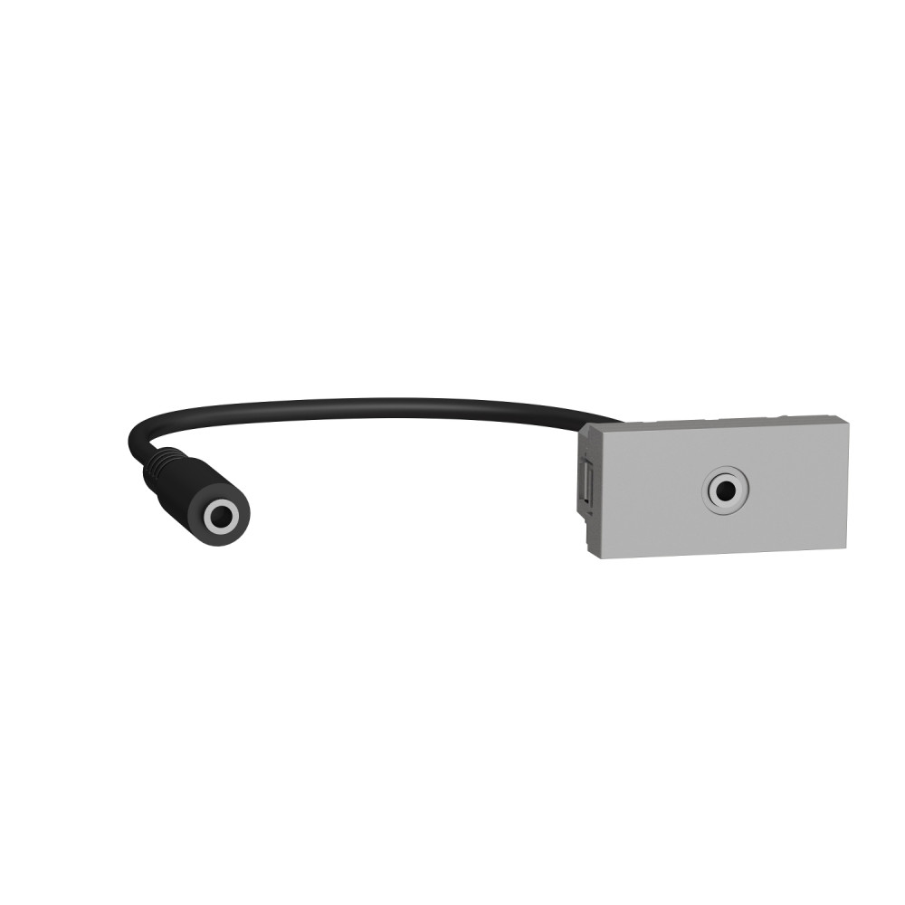 Розетка Minijack 1 модуль алюміній