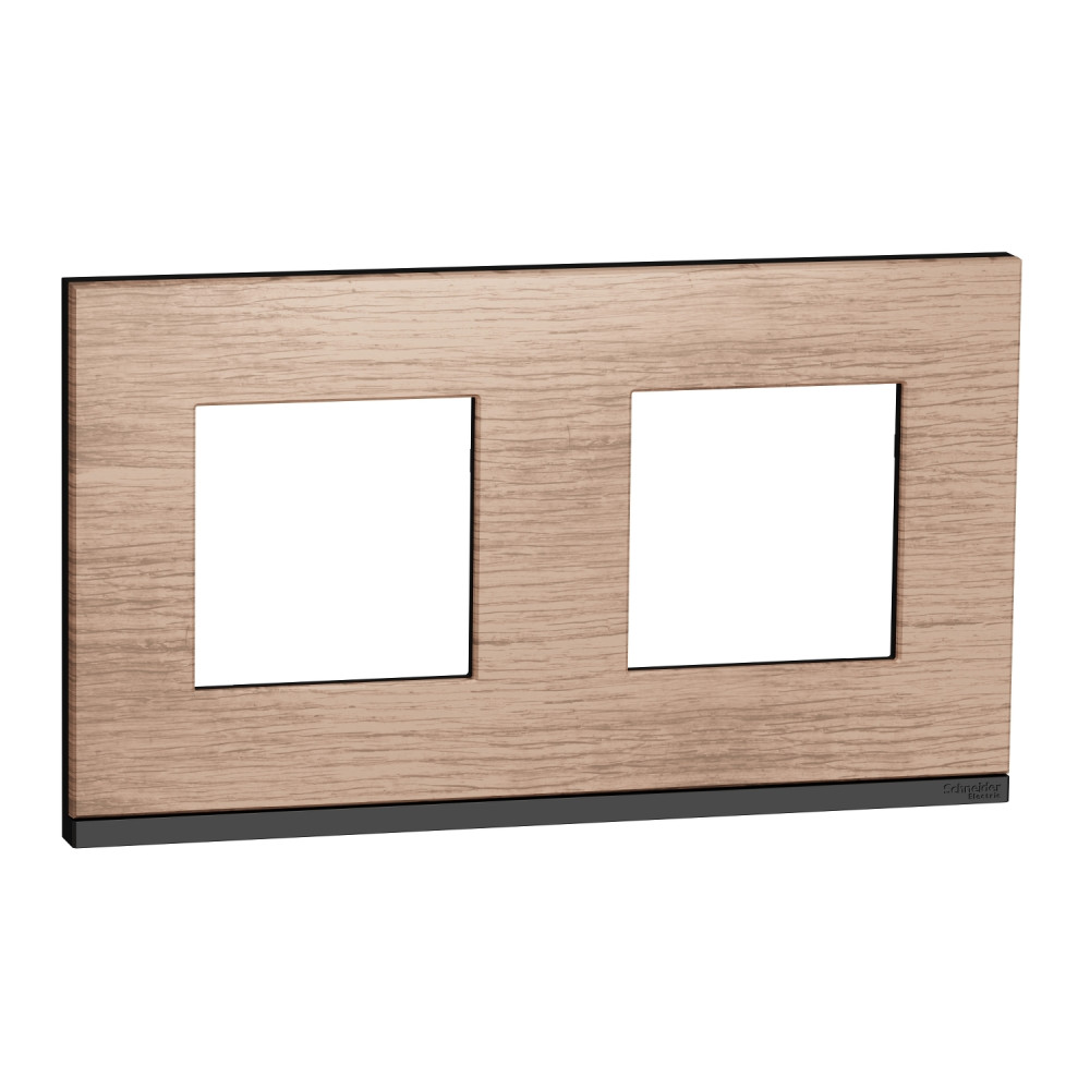 Рамка 2-постова, горизонтальна, Дуб/антрацит