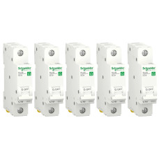 Автоматичний вимикач RESI9 Schneider Electric 10 А, 1P, крива С, 6кА - (Ціна за 5шт)