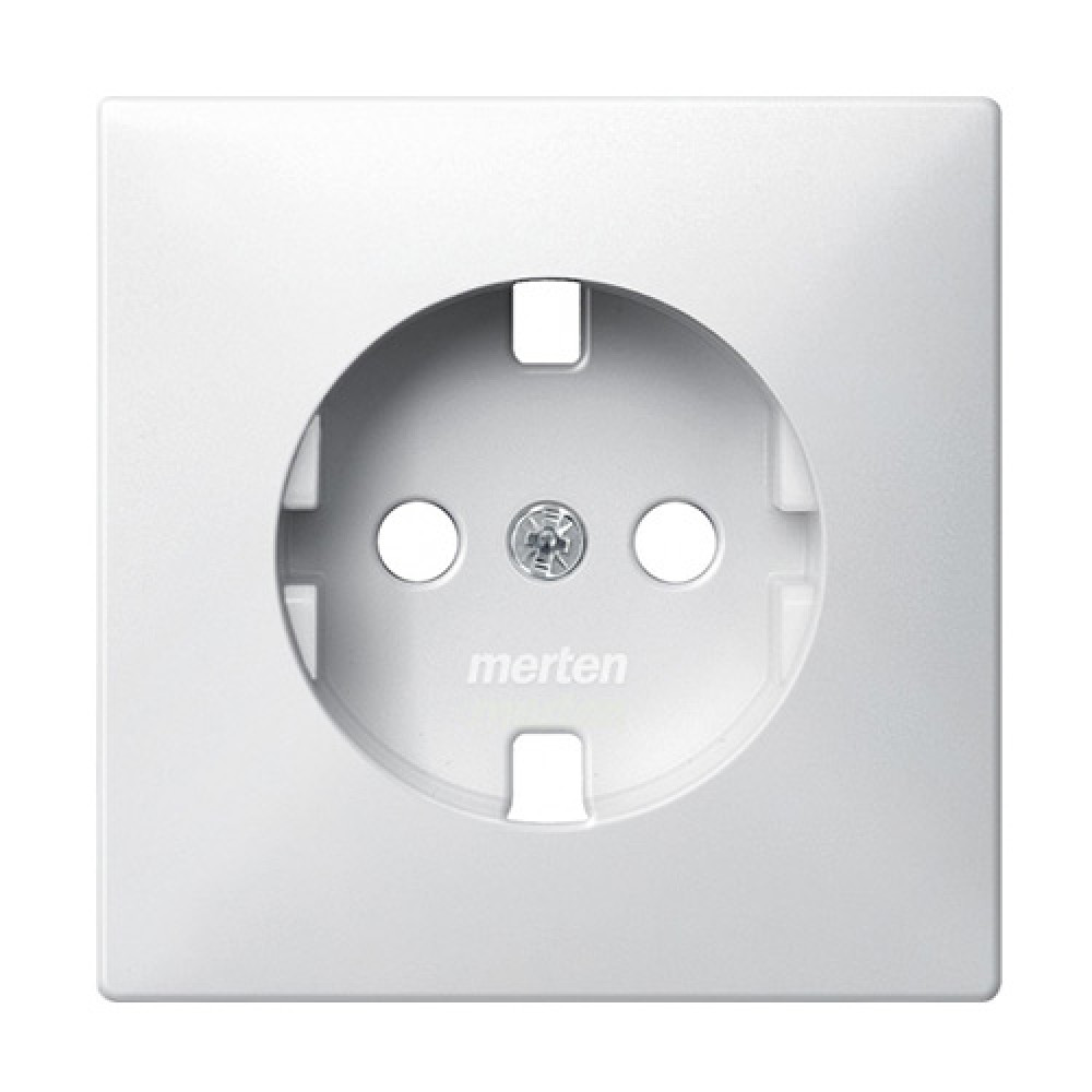 Панель електричної розетки Merten System M (із заземленням) Біла (MTN2331-4019)