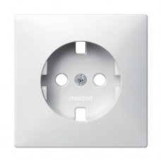 Панель электрической розетки Merten System M (с заземлением) Белая (MTN2331-4019) 