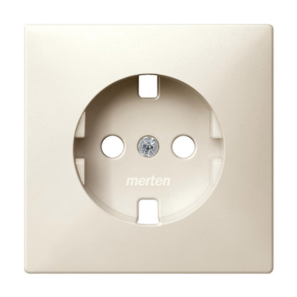 Панель электрической розетки Merten Antik (с заземлением) Бежевая (MTN2331-4044)