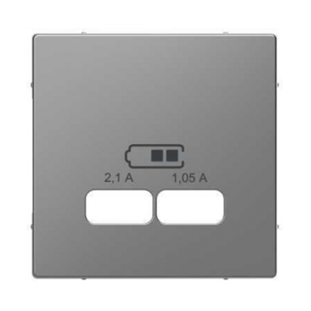 Панель розетки USB Merten D-Life Нержавеющая сталь (MTN4367-6036)