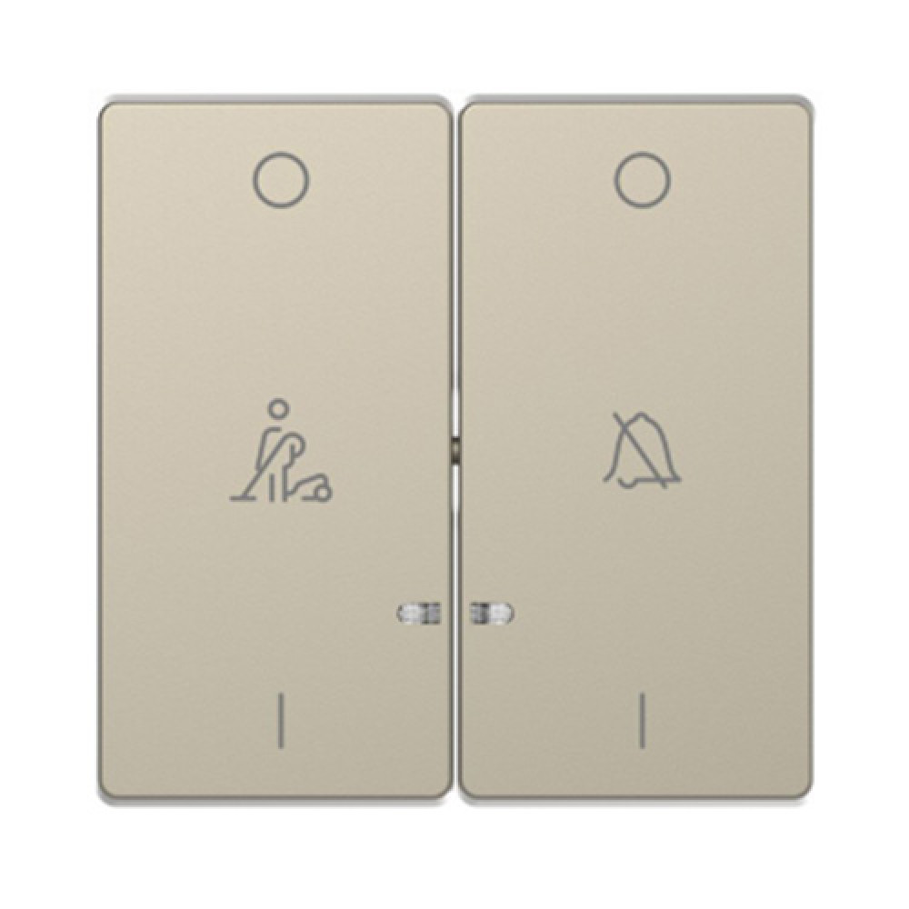 Кнопка дзвінка/покоївка LED подвійна Merten D-Life Сахара (MTN3429-6033)