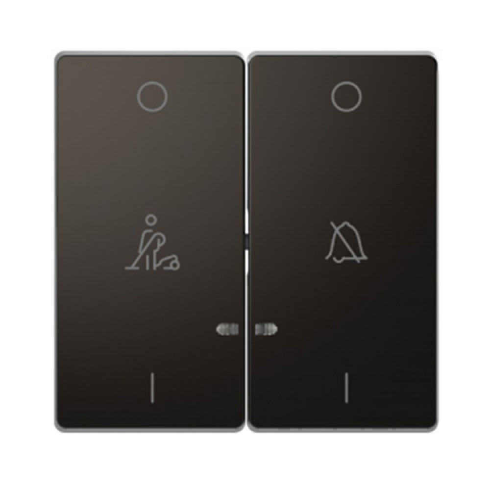 Кнопка дзвінка/покоївка LED подвійна Merten D-Life Антрацит (MTN3429-6034)