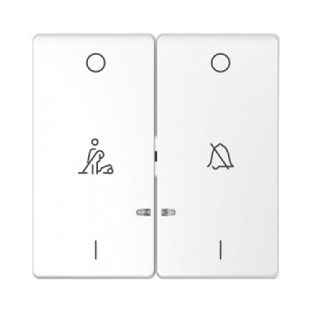 Кнопка дзвінка/покоївка LED подвійна Merten D-Life Білий лотос (MTN3429-6035)
