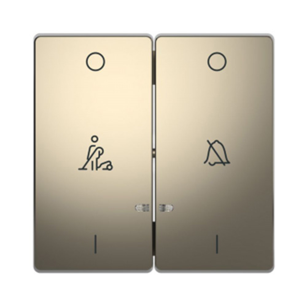 Кнопка звонка/горничная LED двойная Merten D-Life Никель (MTN3429-6050)