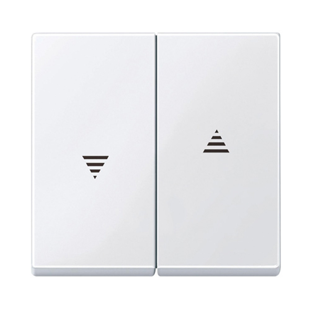 Кнопковий вимикач керування жалюзі Merten System M Білий (MTN432425)