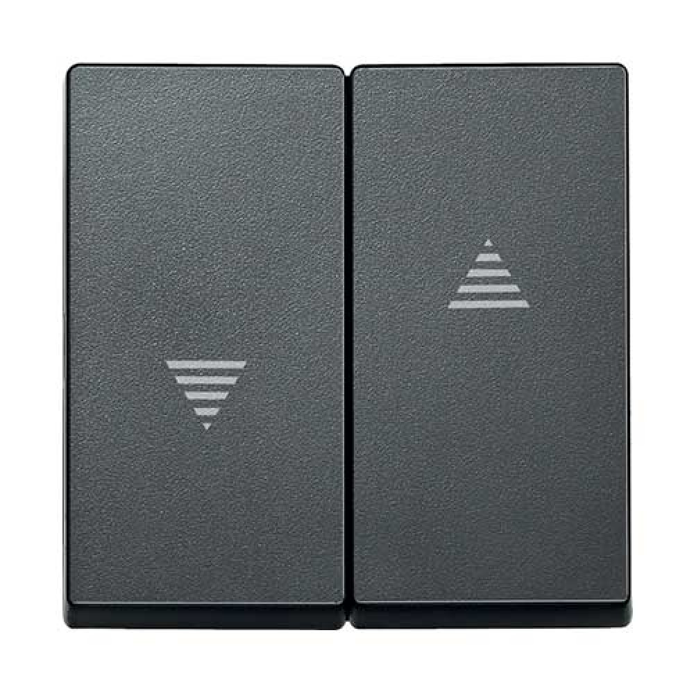 Кнопочный выключатель управления жалюзи Merten System M Антрацит (MTN435514)