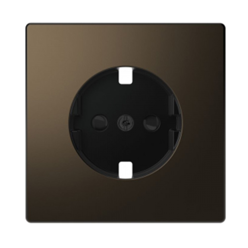 Панель розетки с защитными шторками Merten D-Life Мокко (MTN2330-6052)