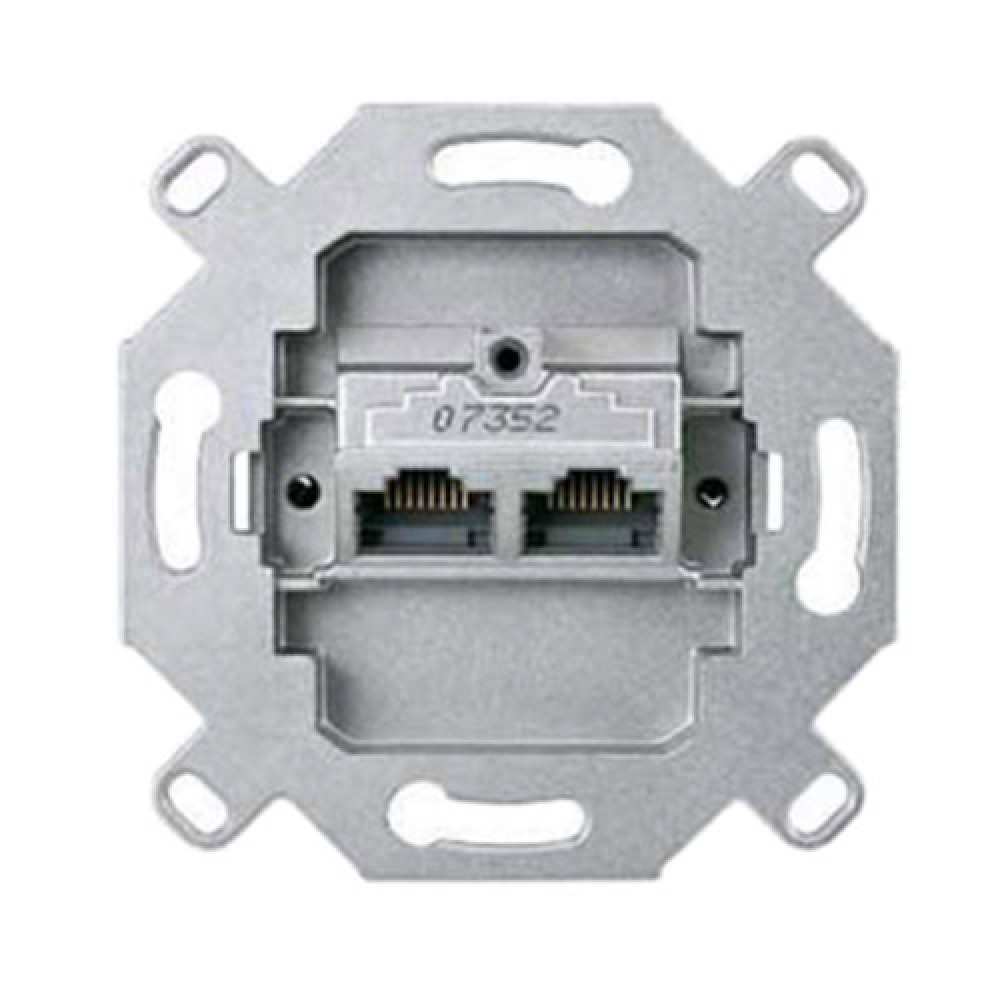 Механизм компьютерной розетки (2xRJ45 Cat6e) Merten D-Life (MTN465706)