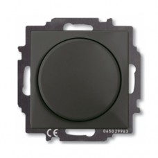 Світлорегулятор (діммер) поворотно-натиснутої ABB Basic55 60-400 ВА Чорний шато (2251 UCGL-95-507)