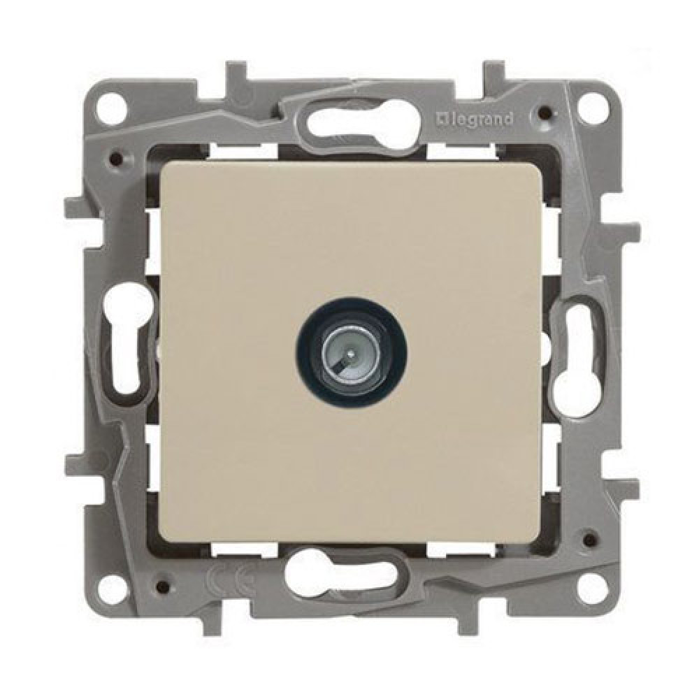 Розетка телевизионная проходная Legrand Etika Слоновая кость 14 dB (672363)