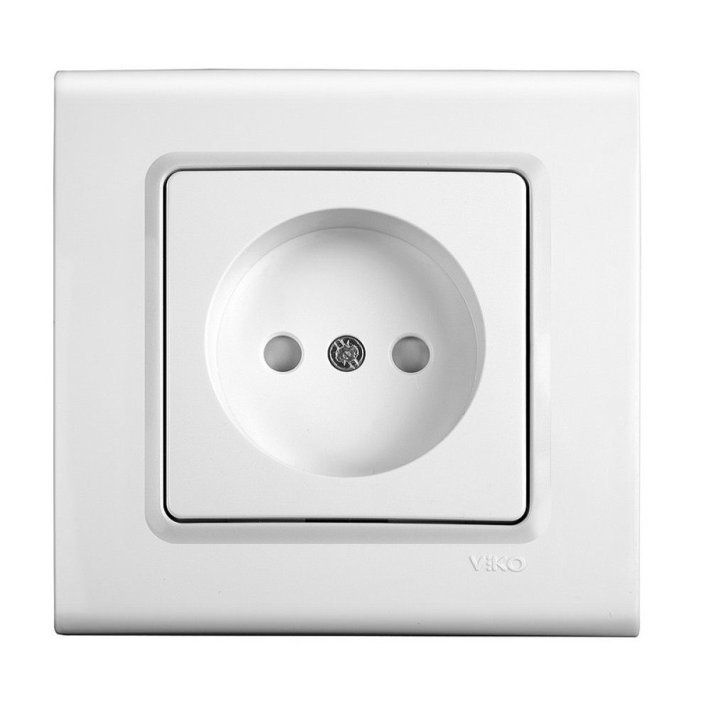 Розетка со шторками VIKO Linnera Белая (90400043)