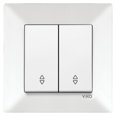 Перемикач прохідної 2-х клавішний VIKO Meridian Білий (90970117)