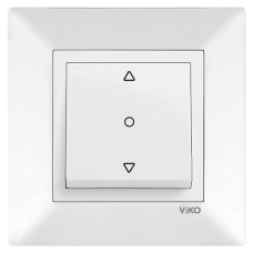 Кнопковий вимикач керування жалюзі VIKO Meridian Білий (90970172)