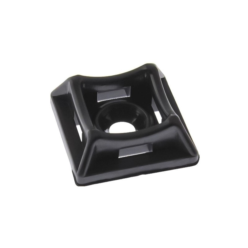 Площадка универсальная 20х20 с отверстием для стяжки шириной до 5мм черная (пач. 50 шт.) APRO