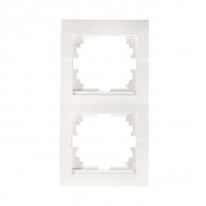 Рамка подвійна вертикальна біла Deriy 702-0200-152