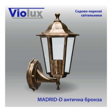 Світильник садово-парковий Violux Madrid-D антична бронза 60W Е27 IP44
