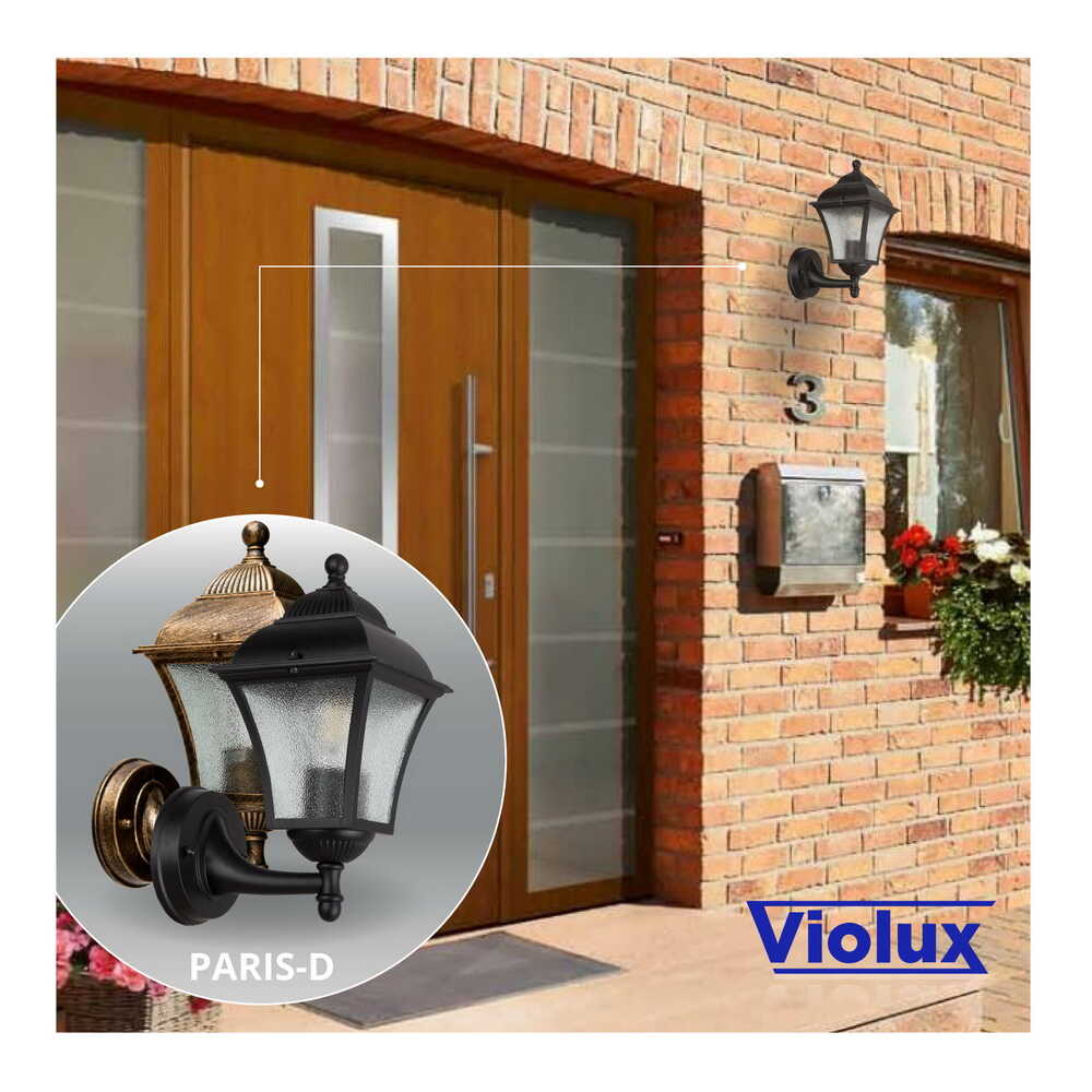 Світильник садово-парковий Violux Paris-D антична бронза 60W Е27 IP44