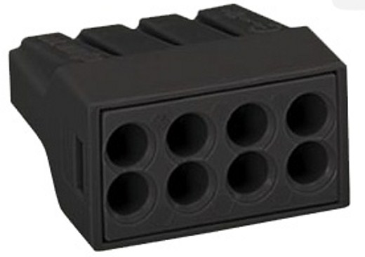 Клемма WAGO на 8 проводов самозажимная пружинная с пастой для ...